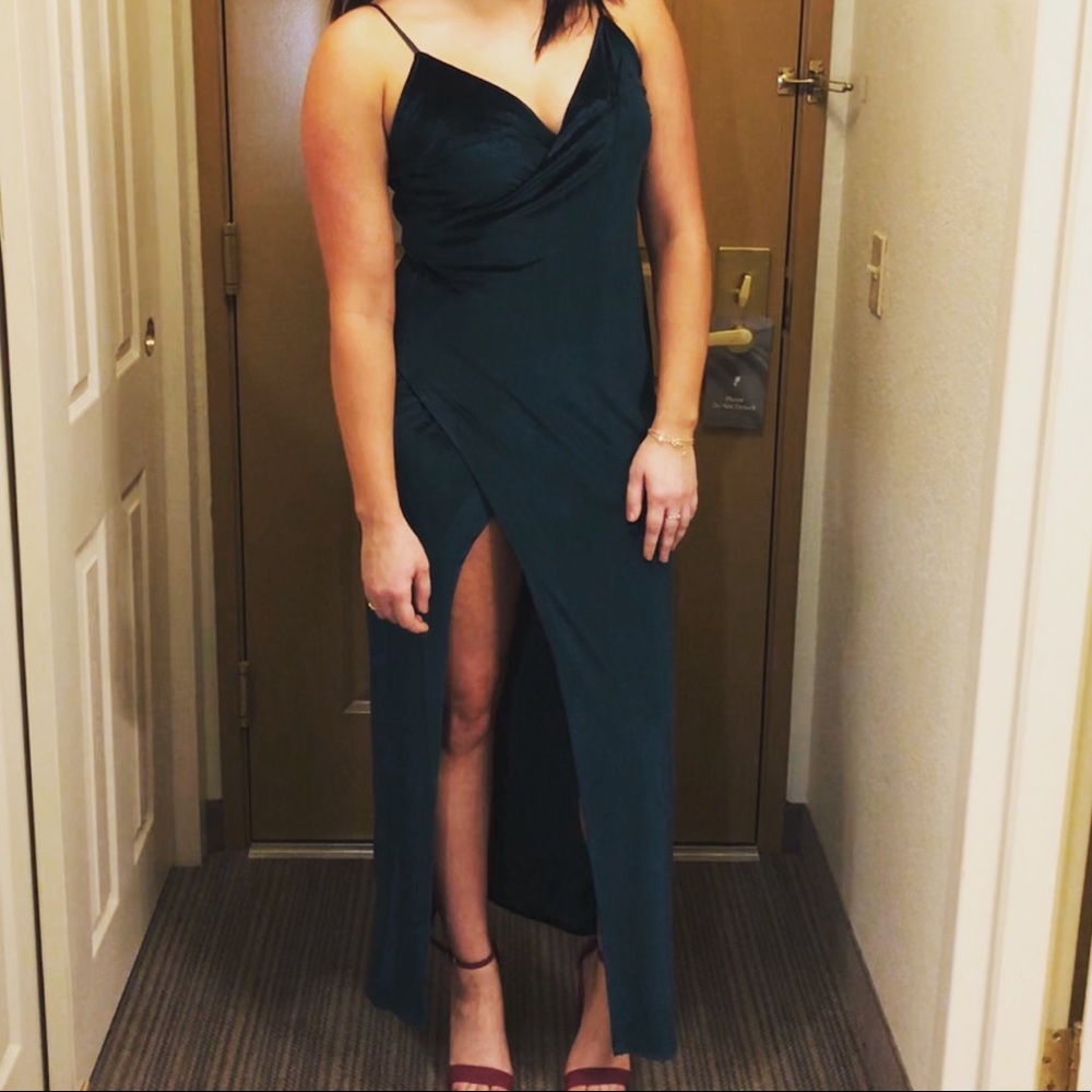 Green Velvet Dress